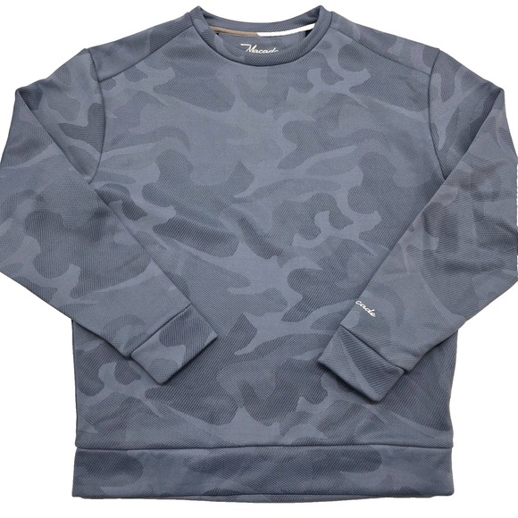Macade Golf Concept Stone TR Camo Blue Fleece Crewneck Sweatshirt Men's - M